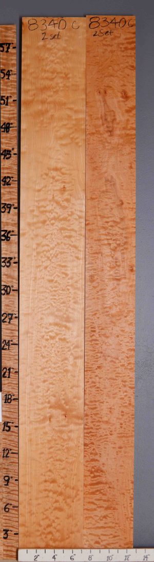 5A Quilted Maple 2 Board Set Lumber 12"2/4 X 60" X 4/4 (NWT-8340C)