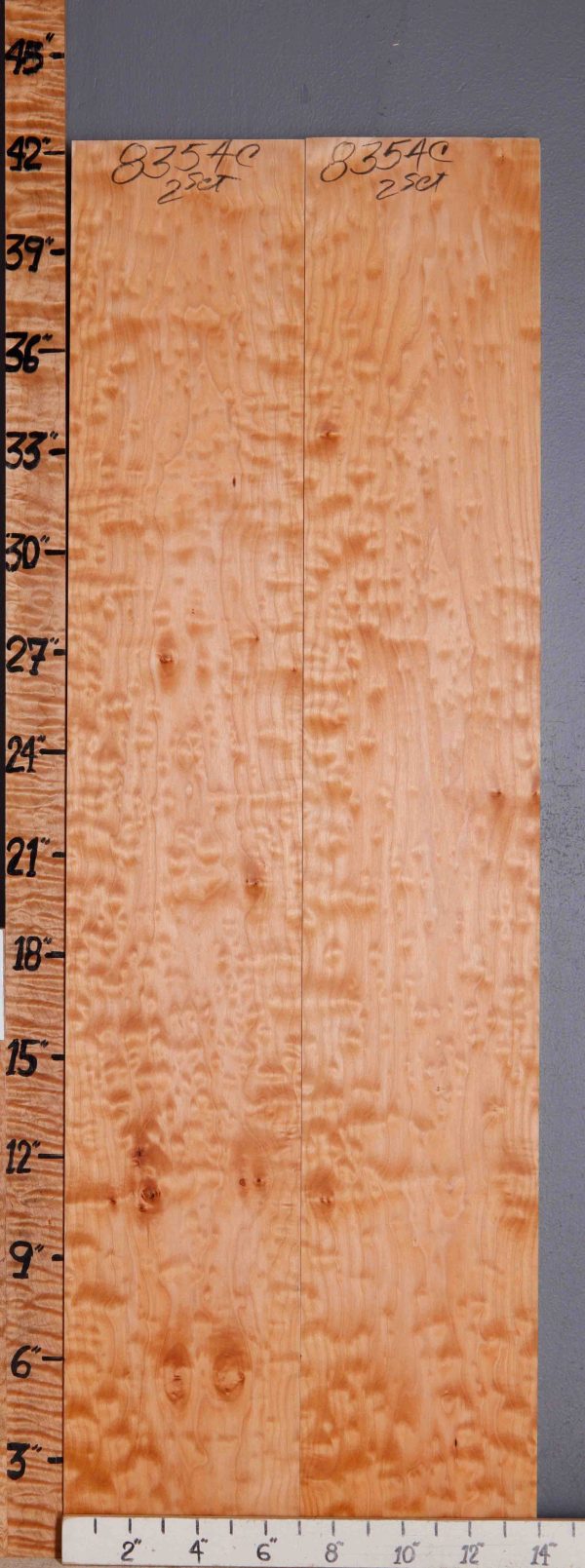 5A Quilted Maple 2 Board Set Lumber 14" X 42" X 5/4 (NWT-8354C)