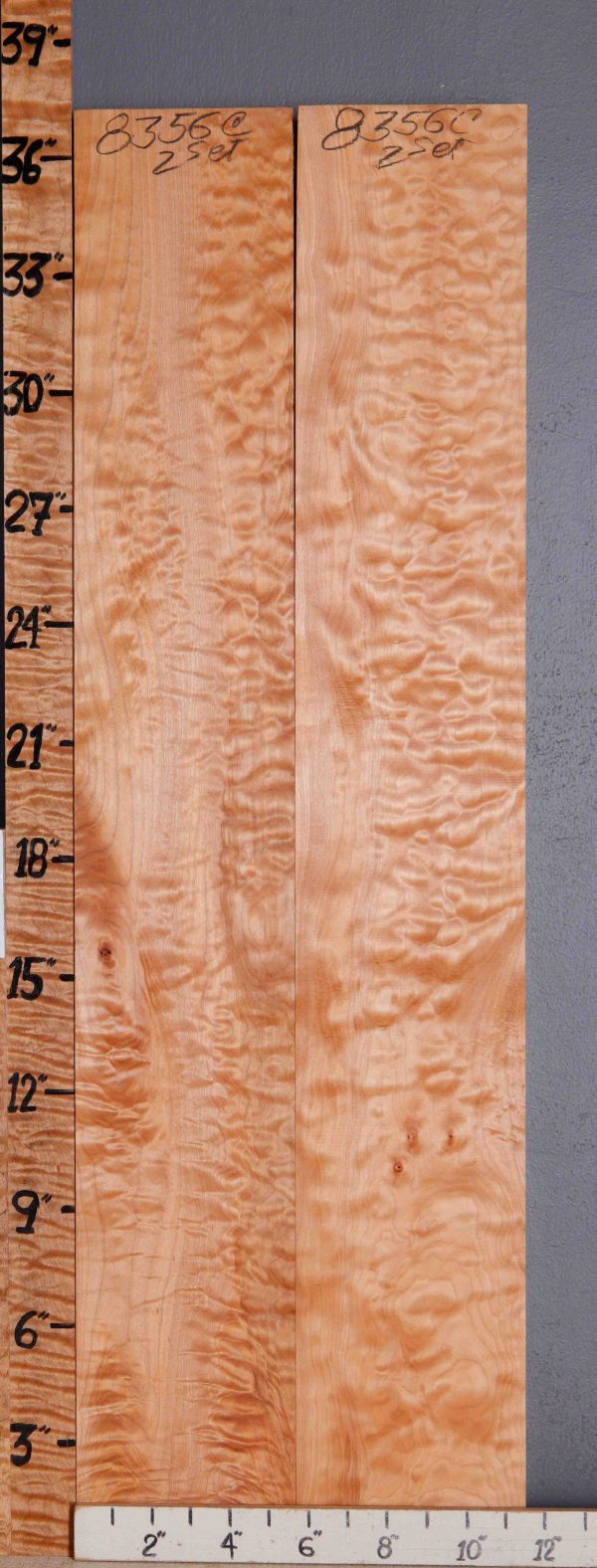5A Quilted Maple 2 Board Set Lumber 11"1/2 X 36" X 5/4 (NWT-8356C)