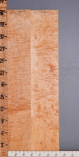 5A Curly Maple 2 Board Set Lumber 12"3/4 X 36" X 4/4 (NWT-8370C)