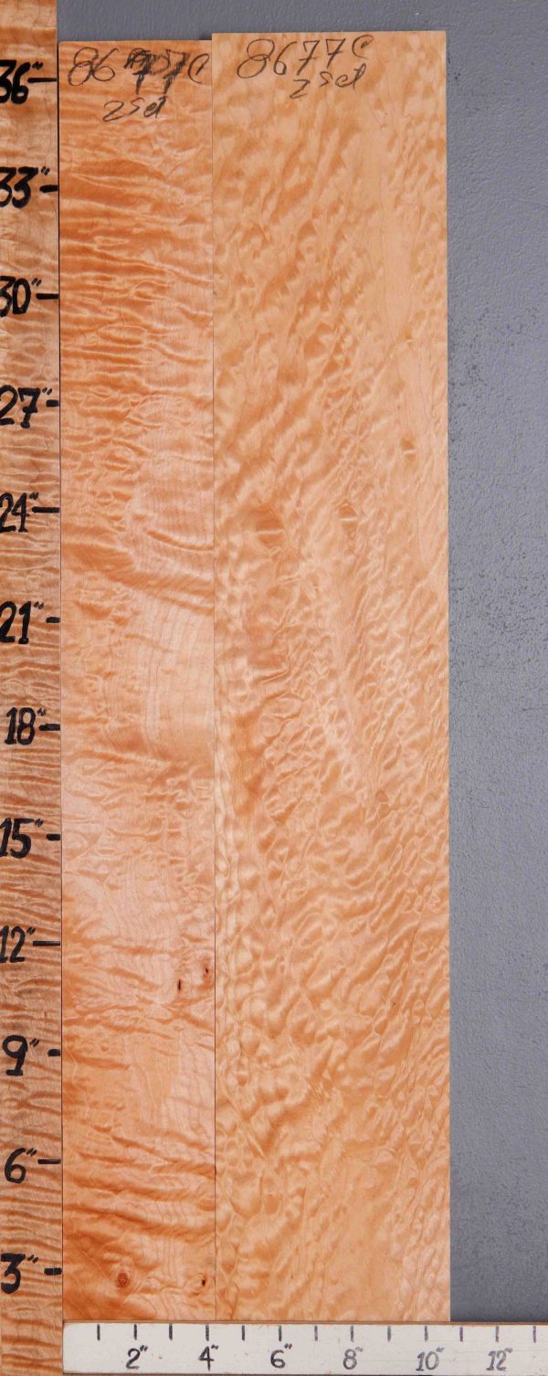 5A Quilted Maple 2 Board Set Lumber 10"3/4 X 36" X 4/4 (NWT-8377C)