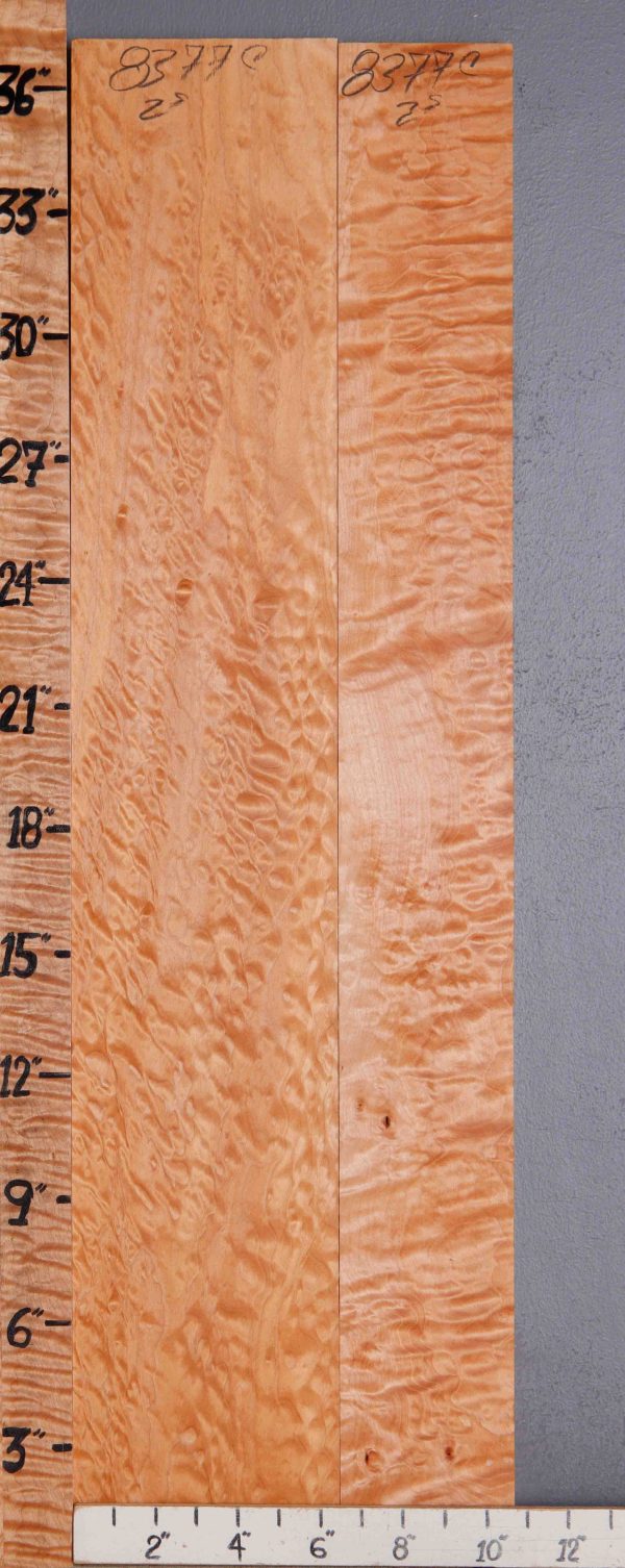 5A Quilted Maple 2 Board Set Lumber 10"3/4 X 36" X 4/4 (NWT-8377C)