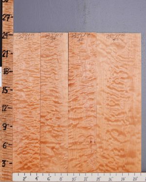 5A Quilted Maple 4 Board Set Lumber 21" X 24" X 4/4 (NWT-8391C)