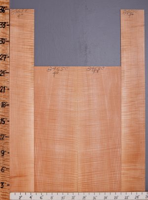 Musical Curly Maple Billet Back and Side 4 Board Set 25"3/4 X 36" X .130" (NWT-8463C) Backs: 16"1/2 X 25" X .160"  Sides: 9" X 36" X .130"