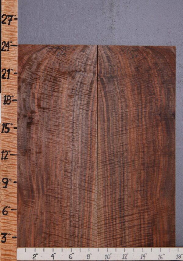 Musical Curly Claro Walnut Microlumber Bookmatch 17"3/4 X 24" X 1/8 (NWT-8480C) - Image 2