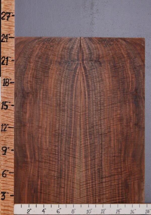 Musical Curly Claro Walnut Microlumber Bookmatch 17"3/4 X 24" X 1/8 (NWT-8480C)