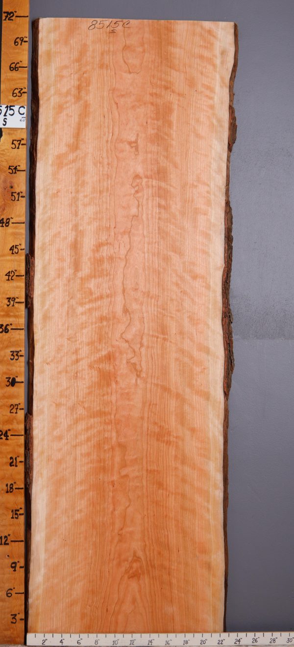 5A Curly Cherry Lumber with Live Edge 22"1/2 X 72" X 5/4 (NWT-8515C)