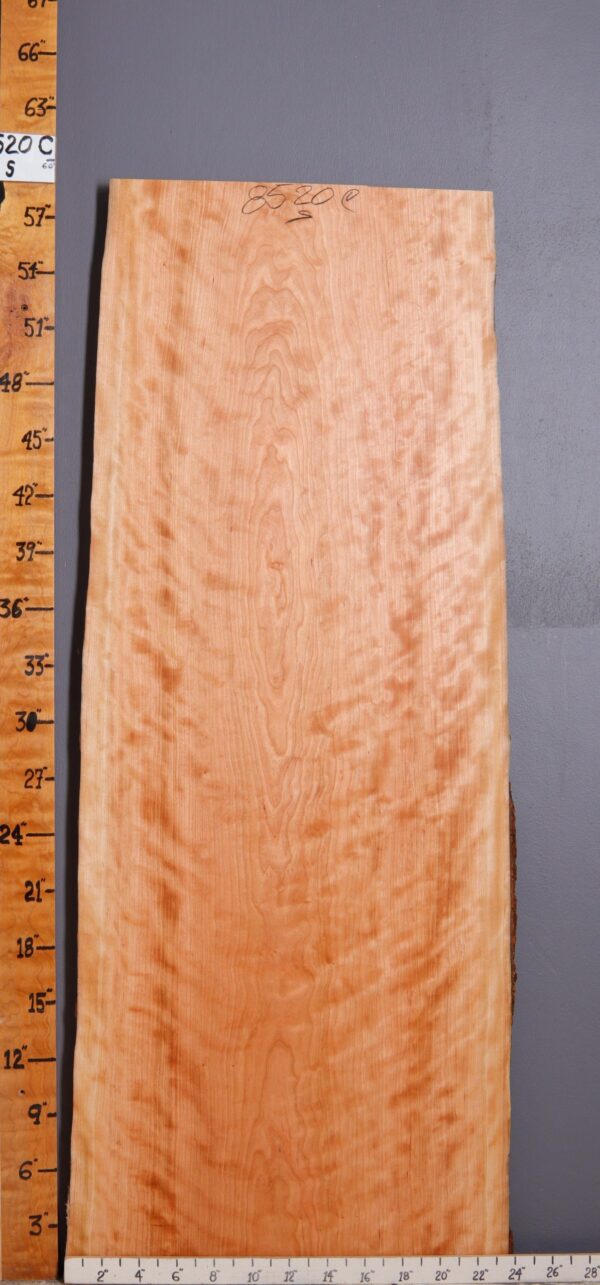 5A Curly Cherry Lumber with Live Edge 20" X 58" X 5/4 (NWT-8520C) - Image 2