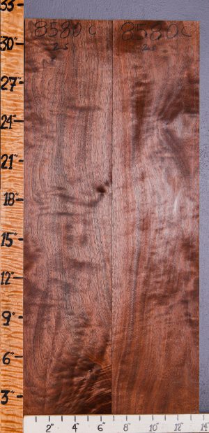 5A Marbled Claro Walnut Lumber 2 Board Set 13"3/4 X 32" X 5/8 (NWT-8580C)