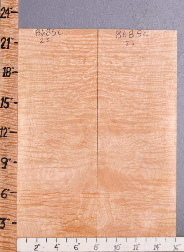 Musical Quilted Maple Bookmatch Microlumber 16"1/8 X 22" X 1/4" (NWT-8685C)