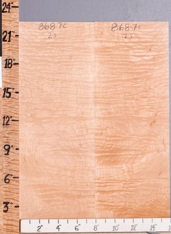 Musical Quilted Maple Bookmatch Microlumber 16"1/8 X 22" X 1/4" (NWT-8687C) - Image 2