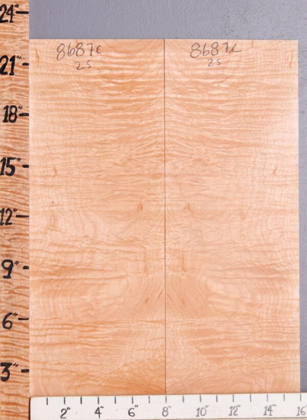 Musical Quilted Maple Bookmatch Microlumber 16"1/8 X 22" X 1/4" (NWT-8687C)