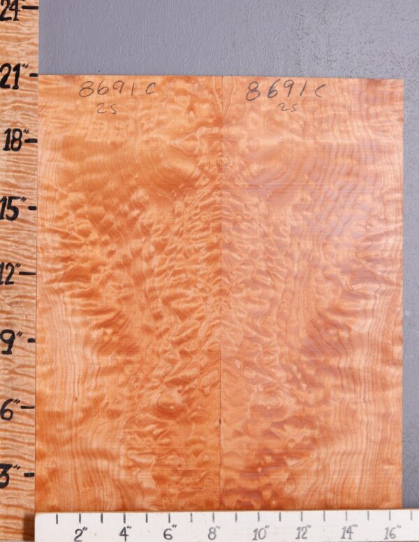 Musical Quilted Maple Bookmatch Microlumber 16"3/4 X 21" X 1/4" (NWT-8691C)