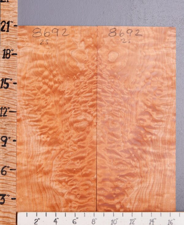 Musical Quilted Maple Bookmatch Microlumber 16"3/4 X 21" X 1/4" (NWT-8692C)