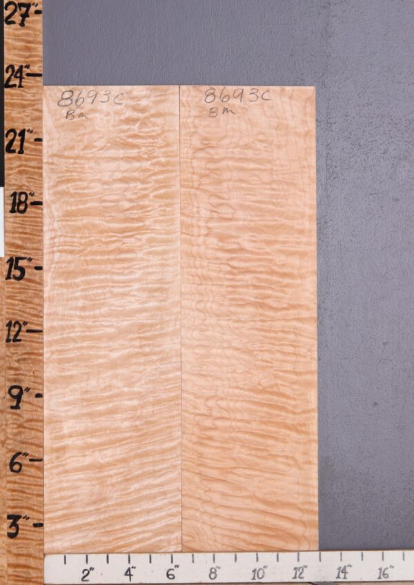 Musical Quilted Maple Bookmatch Microlumber 13" X 23" X 1/4" (NWT-8693C)