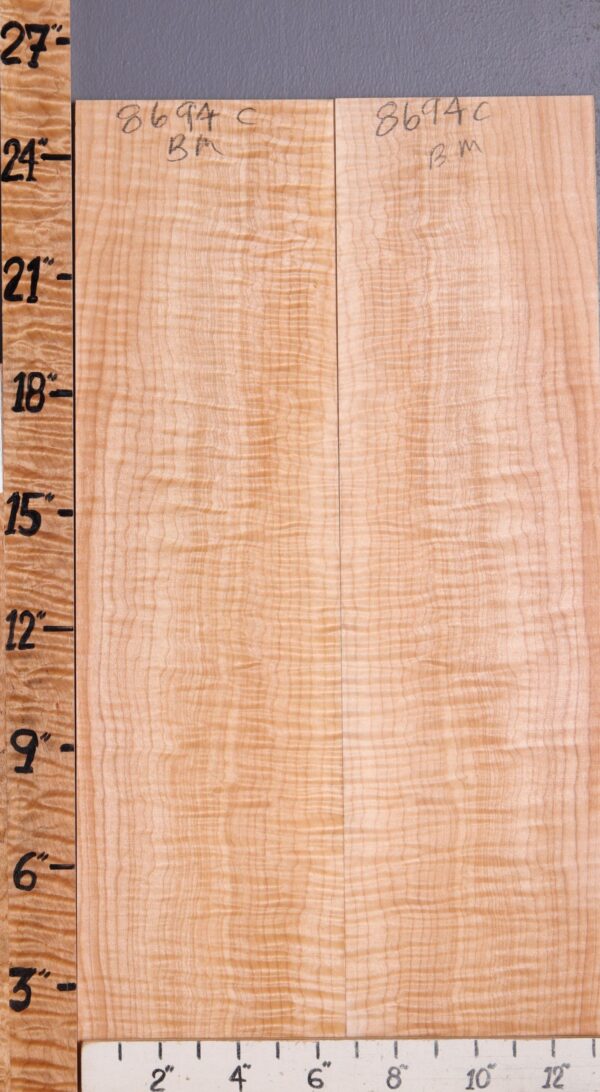 Musical Curly Maple Bookmatch Microlumber 13"1/2 X 25" X 1/4" (NWT-8694C)