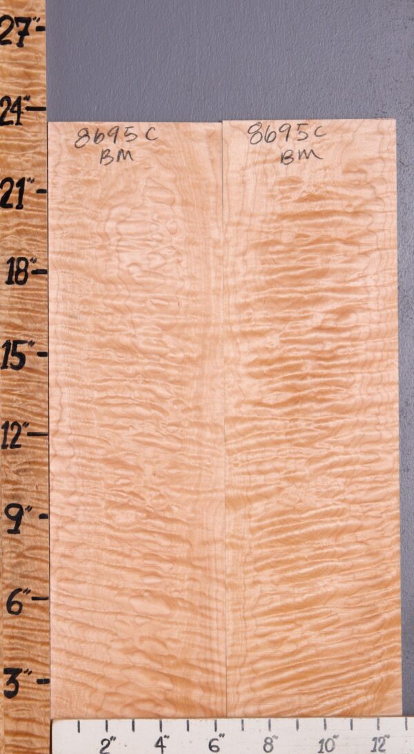 Musical Quilted Maple Bookmatch Microlumber 13"1/2 X 25" X 1/4" (NWT-8695C) - Image 2