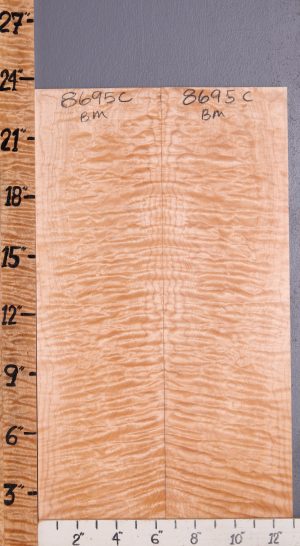 Musical Quilted Maple Bookmatch Microlumber 13"1/2 X 25" X 1/4" (NWT-8695C)