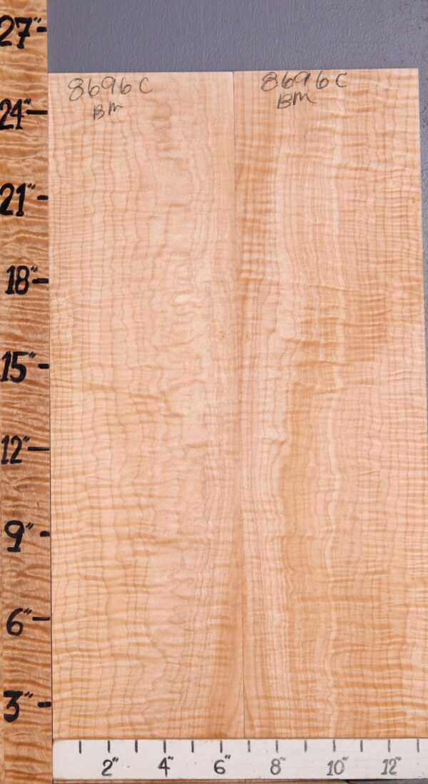 Musical Curly Maple Bookmatch Microlumber 13"5/8 X 25" X 1/4" (NWT-8696C) - Image 2