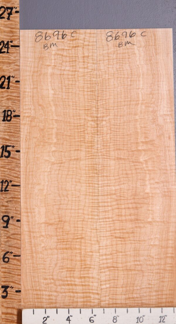 Musical Curly Maple Bookmatch Microlumber 13"5/8 X 25" X 1/4" (NWT-8696C)