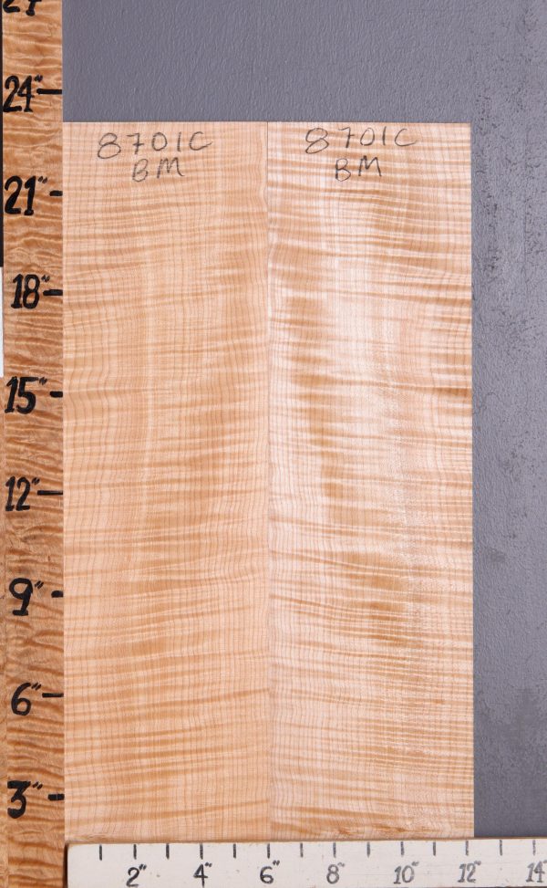 Musical Quilted Maple Bookmatch Microlumber 12"3/8 X 23" X 1/4"(NWT-8701C)