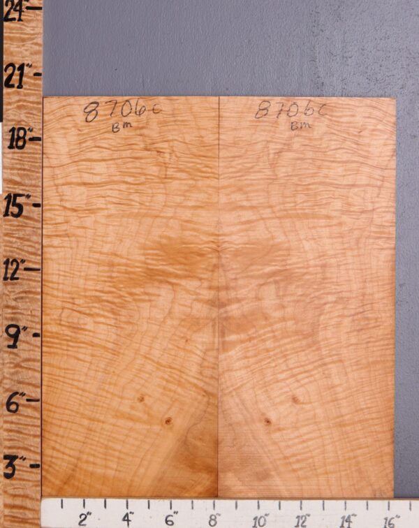 Musical Curly Maple Bookmatch Microlumber 16"1/4 X 19" X 1/4" (NWT-8706C)