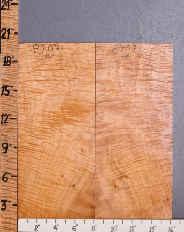 Musical Curly Maple Bookmatch Microlumber 16"1/4 X 19" X 1/4" (NWT-8707C)