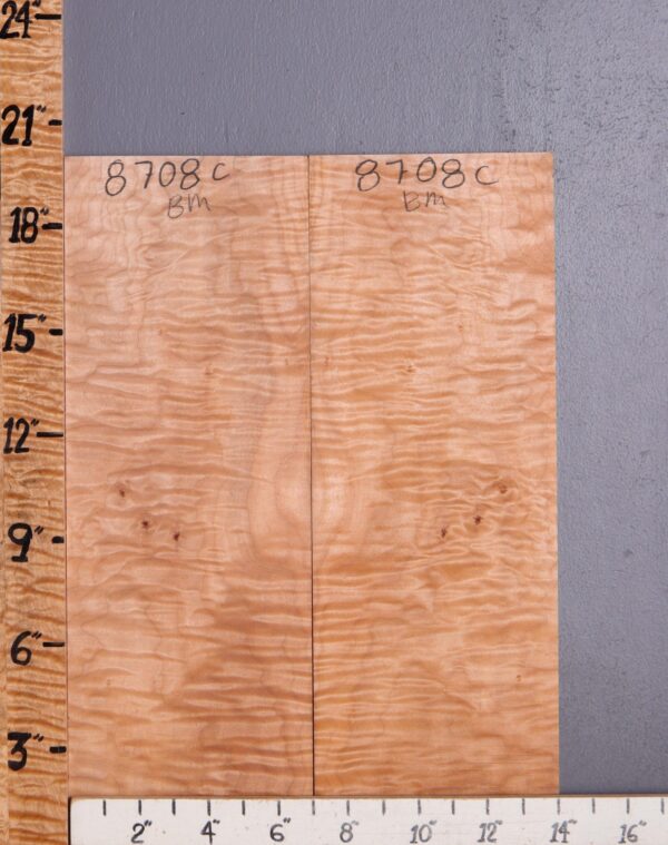 Musical Curly Maple Bookmatch Microlumber 14"1/8 X 19" X 1/4" (NWT-8708C)