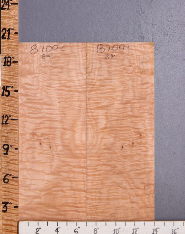 Musical Quilted Maple Bookmatch Microlumber 14"1/8 X 19" X 1/4"(NWT-8709C)