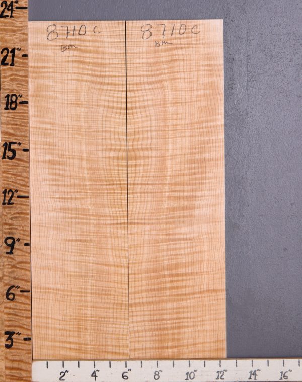 Musical Curly Maple Bookmatch Microlumber 12"3/8 X 23" X 1/4" (NWT-8710C)