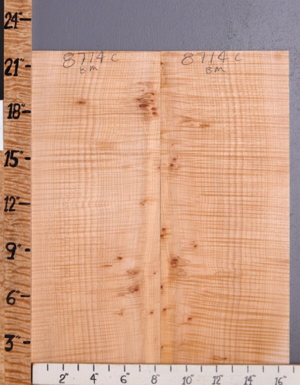 Musical Curly Maple Bookmatch Microlumber 16"7/8 X 22" X 1/4" (NWT-8714C)