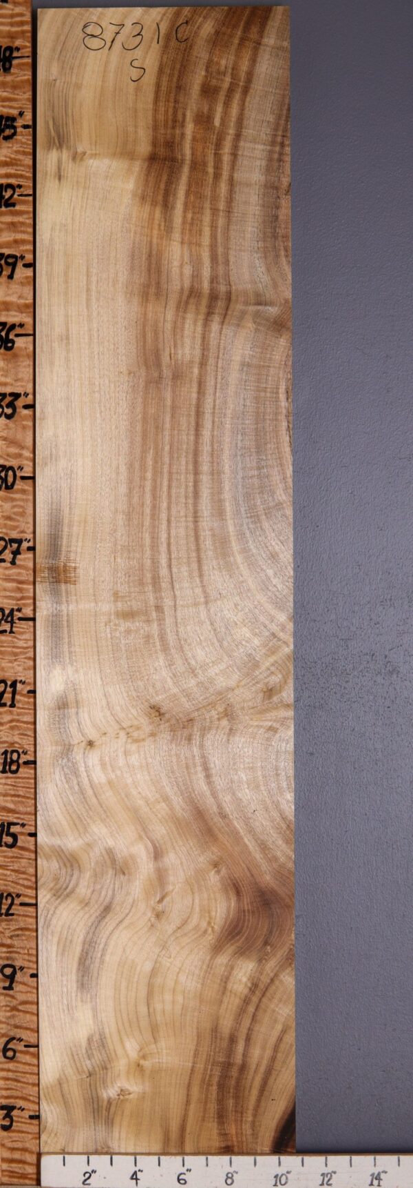 5A Curly Myrtlewood Lumber 10"3/4 X 50" X 4/4 (NWT-8731C)