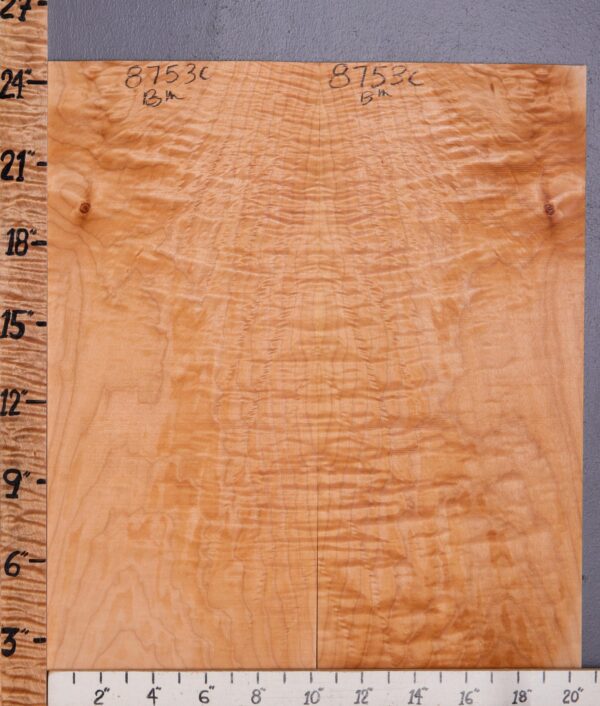 Musical Curly Maple Microlumber Bookmatch 20"5/8 X 24" X 1/4 (NWT-8753C)