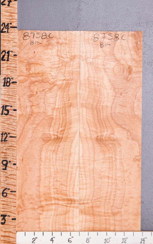 Musical Curly Maple Microlumber Bookmatch 13"7/8 X 23" X 1/4 (NWT-8758C) - Image 2