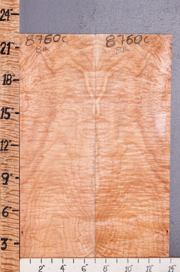 Musical Curly Maple Microlumber Bookmatch 13"7/8 X 22" X 1/4 (NWT-8760C) - Image 2