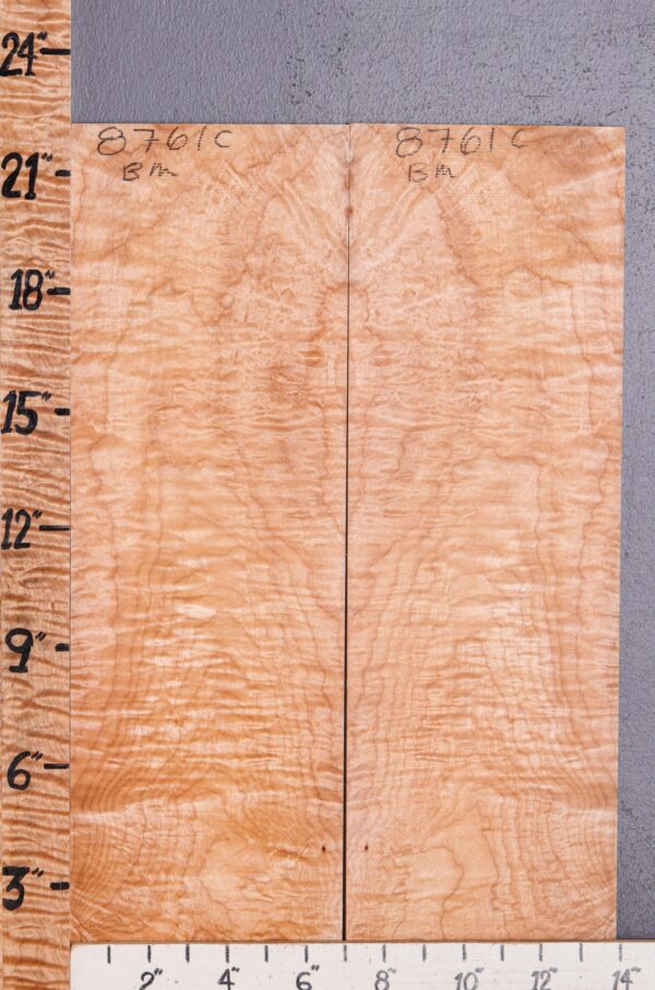 Musical Curly Maple Microlumber Bookmatch 13"7/8 X 22" X 1/4 (NWT-8761C)