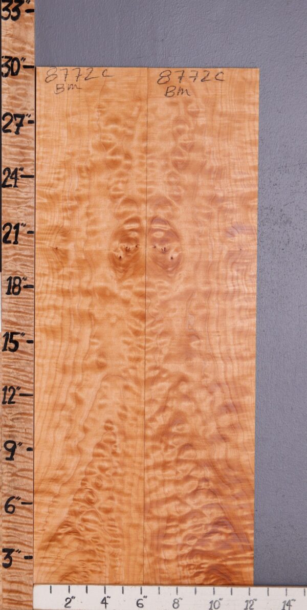 Musical Quilted Maple Microlumber Bookmatch 12"1/4 X 29" X 1/4 (NWT-8772C)