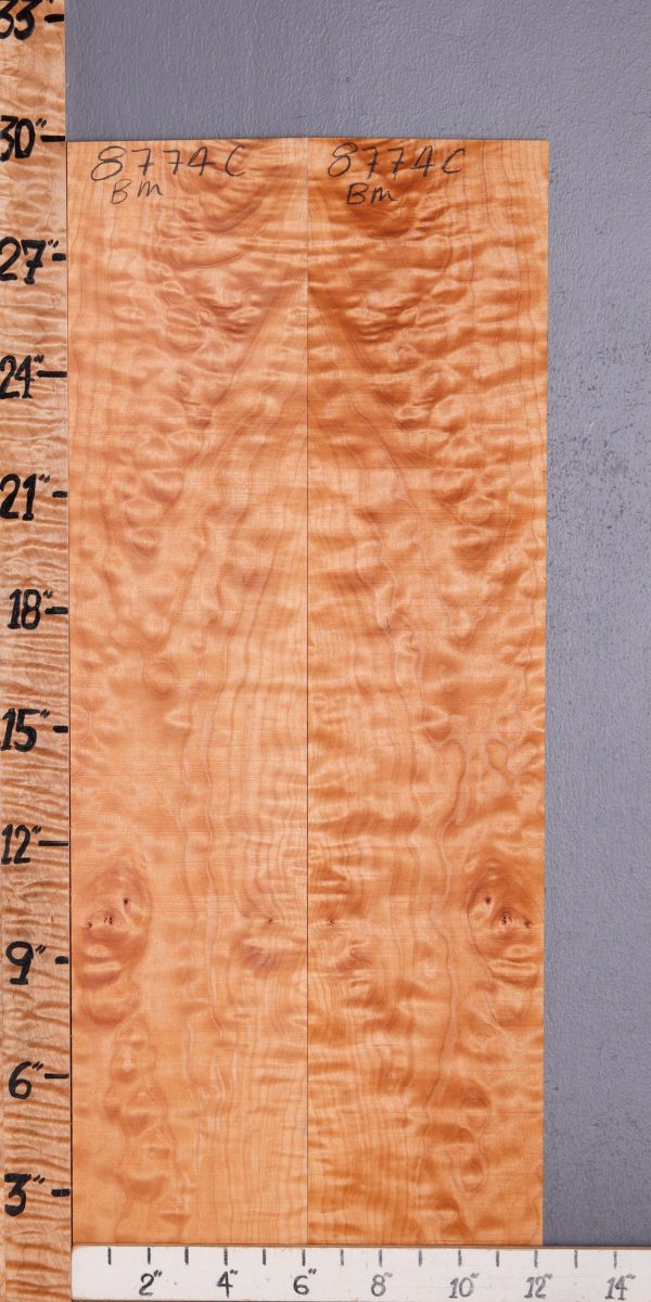 Musical Quilted Maple Microlumber Bookmatch 12"1/8 X 29" X 1/4 (NWT-8774C)