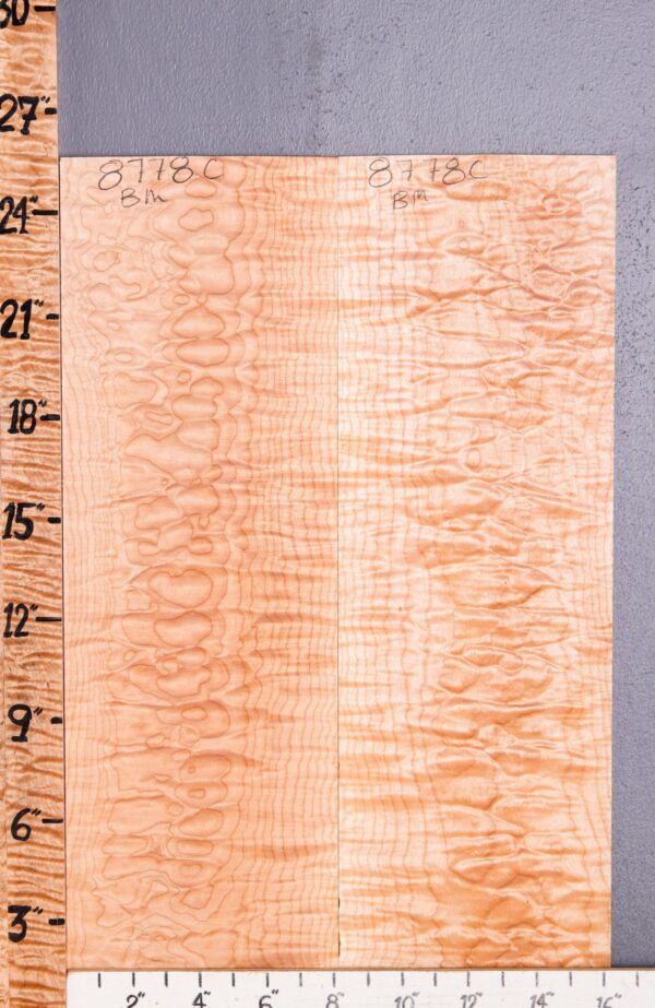 Musical Curly Maple Microlumber Bookmatch 16"1/4 X 25" X 1/4 (NWT-8778C) - Image 2