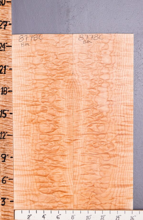 Musical Curly Maple Microlumber Bookmatch 16"1/4 X 25" X 1/4 (NWT-8778C)