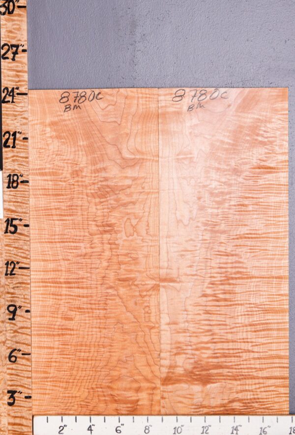 Musical Curly Maple Microlumber Bookmatch 17"7/8 X 24" X 1/4 (NWT-8780C) - Image 2