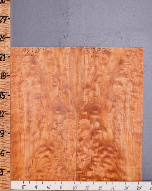 Musical Red Heart Quilted Maple Microlumber Bookmatch 20"5/8 X 22" X 1/4 (NWT-8789C)