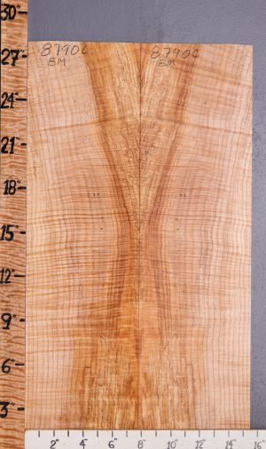 Musical Spalted Curly Maple Microlumber Bookmatch 15"1/2 X 28" X 1/4 (NWT-8790C)