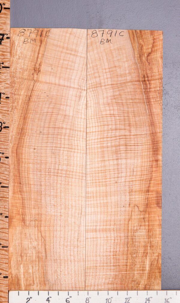 Musical Spalted Curly Maple Microlumber Bookmatch 15"1/2 X 28" X 1/4 (NWT-8791C) - Image 2