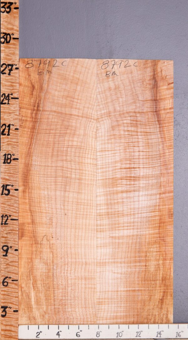 Musical Spalted Curly Maple Microlumber Bookmatch 15"1/2 X 28" X 1/4 (NWT-8792C) - Image 2