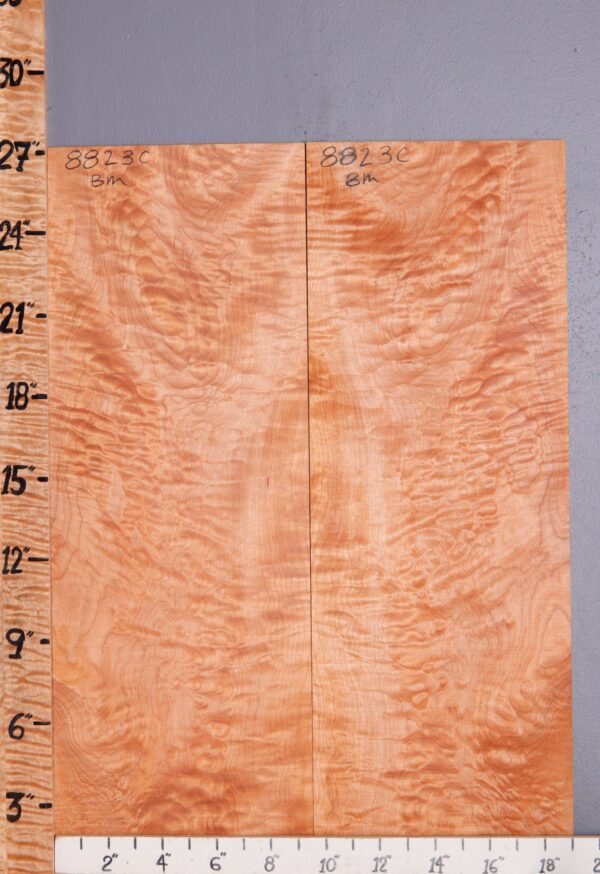 Musical Red Heart Quilted Curly Maple Microlumber Bookmatch 19"1/8 X 27" X 1/8 (NWT-8823C)