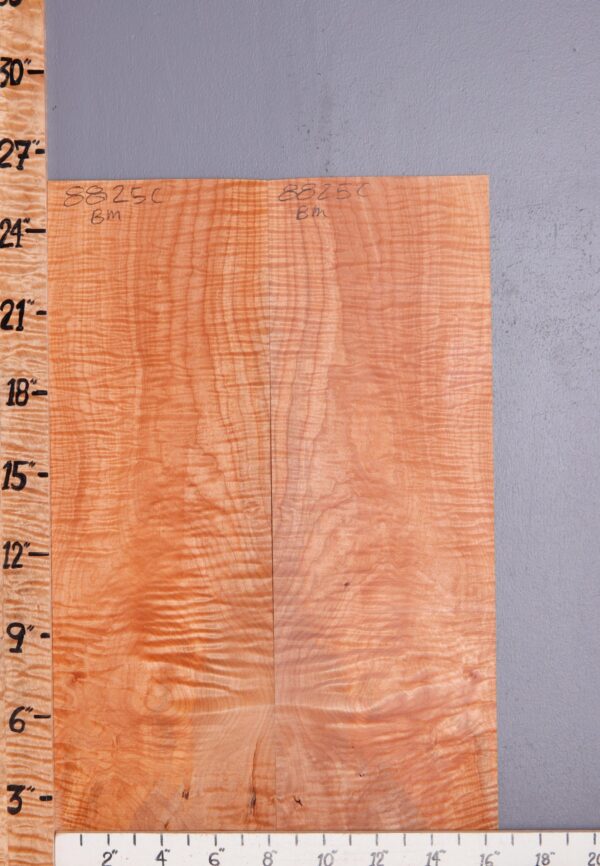 Musical Red Heart Curly Maple Microlumber Bookmatch 16"1/2 X 25" X 1/8 (NWT-8825C)