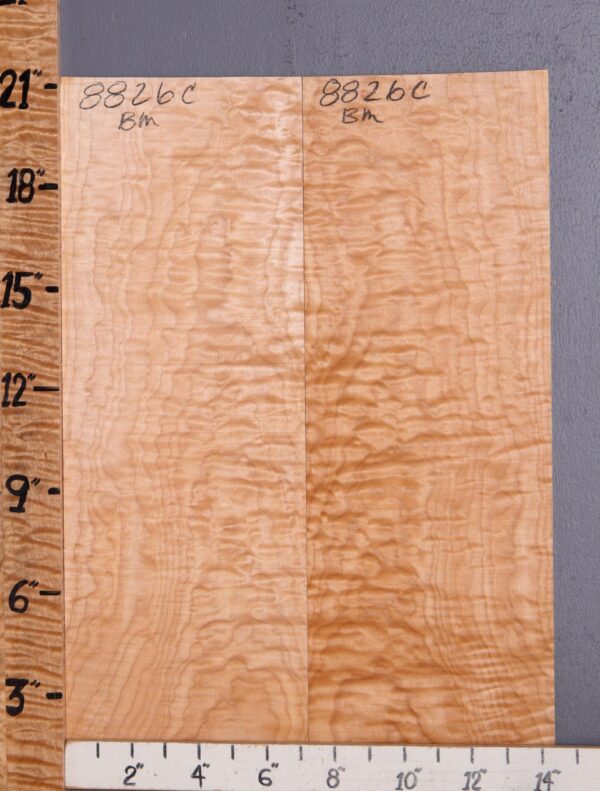 Musical Quilted Curly Maple Microlumber Bookmatch 16"1/2 X 25" X 1/8 (NWT-8826C) - Image 2