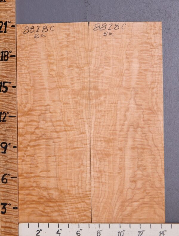 Musical Quilted Maple Microlumber Bookmatch 14"3/8 X 21" X 1/8 (NWT-8828C)