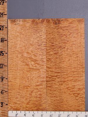 Musical Red Heart Quilted Maple Microlumber Bookmatch 17"7/8 X 22" X 1/8 (NWT-8836C)